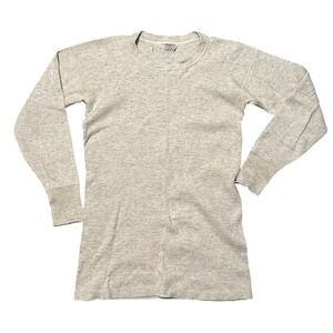 VINTAGE 40's PENNEYS SPRING NEEDLE THERMAL SHIRT SIZE 42 WOOL COTTON LONG SLEEVE